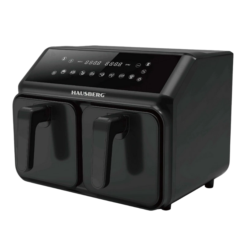 Hausberg HB‑2375 Airfryer met Dubbele Mand 8,4 L – 2200–2400W