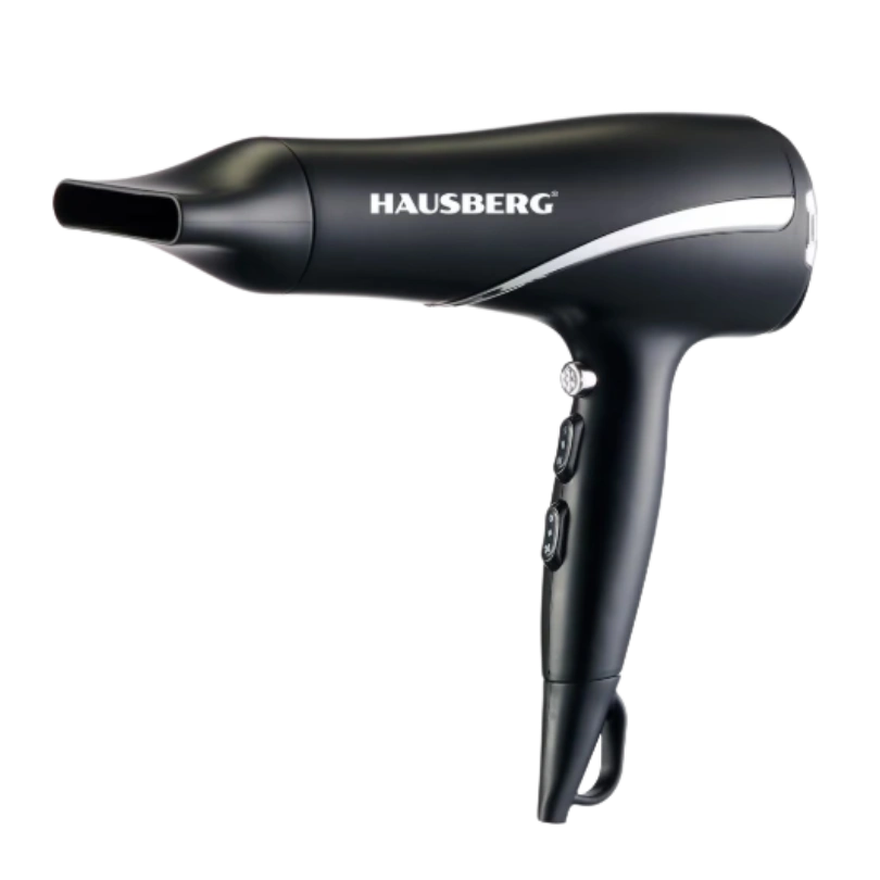 Hausberg HB-24NG Klassieke Haardroger 1800–2200W – Zwart – Krachtige Elektrische Föhn