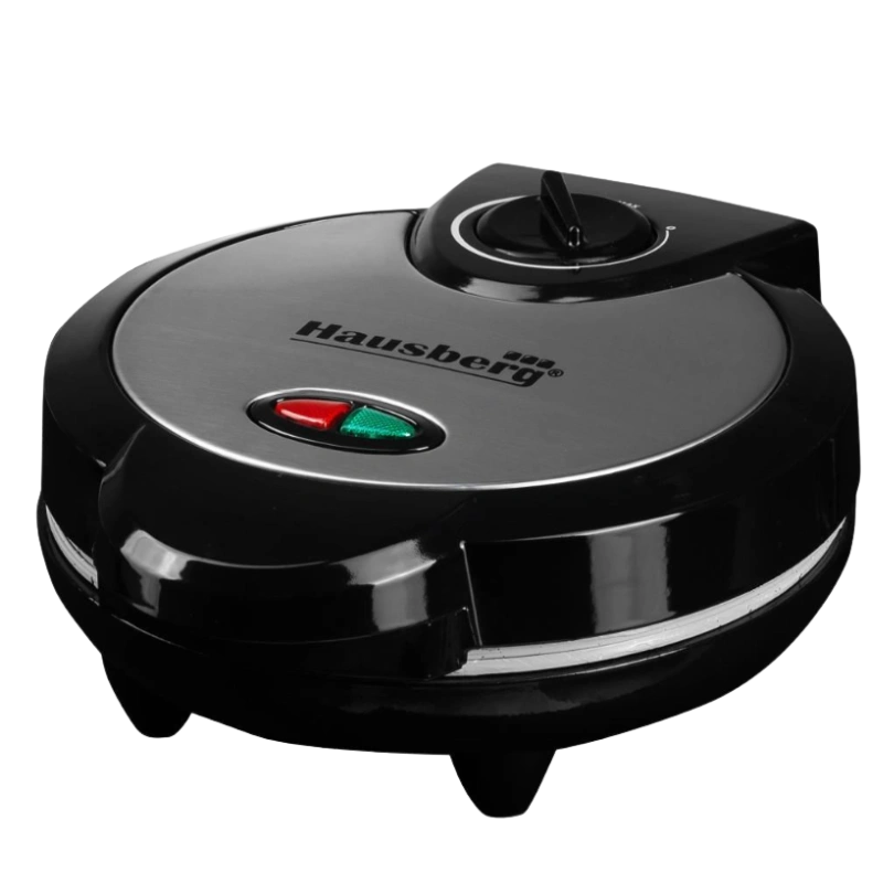 Hausberg HB‑3562NG Wafelijzer voor 4 Wafels – 1300W, RVS Inox