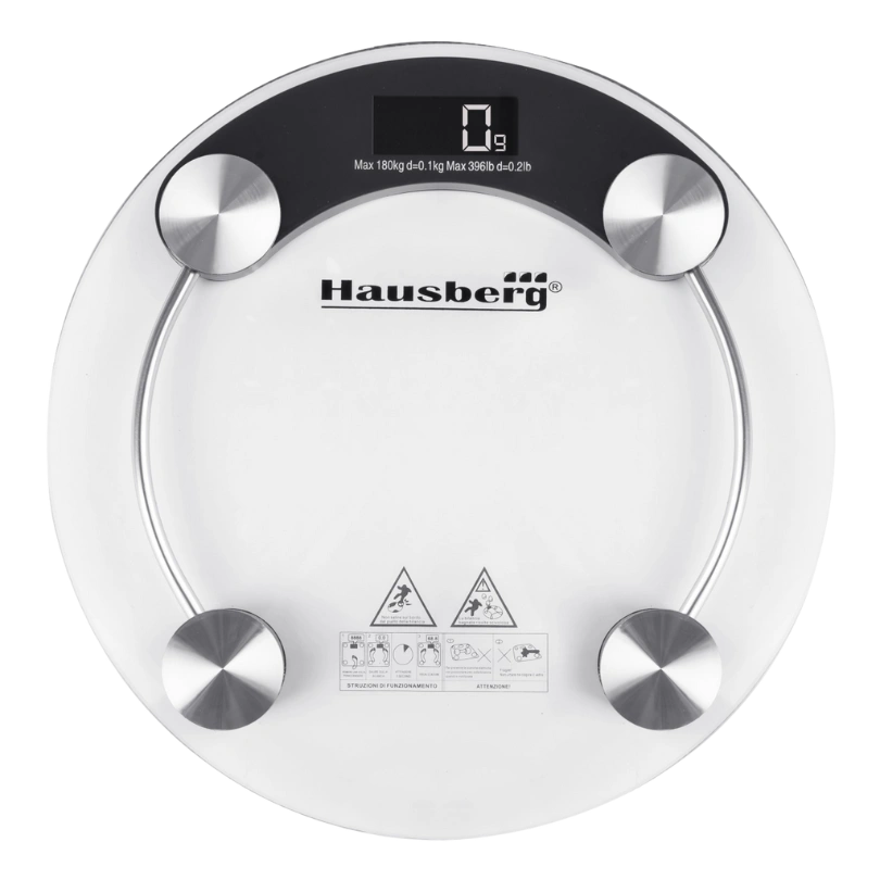 Hausberg HB‑6000NG LCD Personenweegschaal – 180 kg Zwart