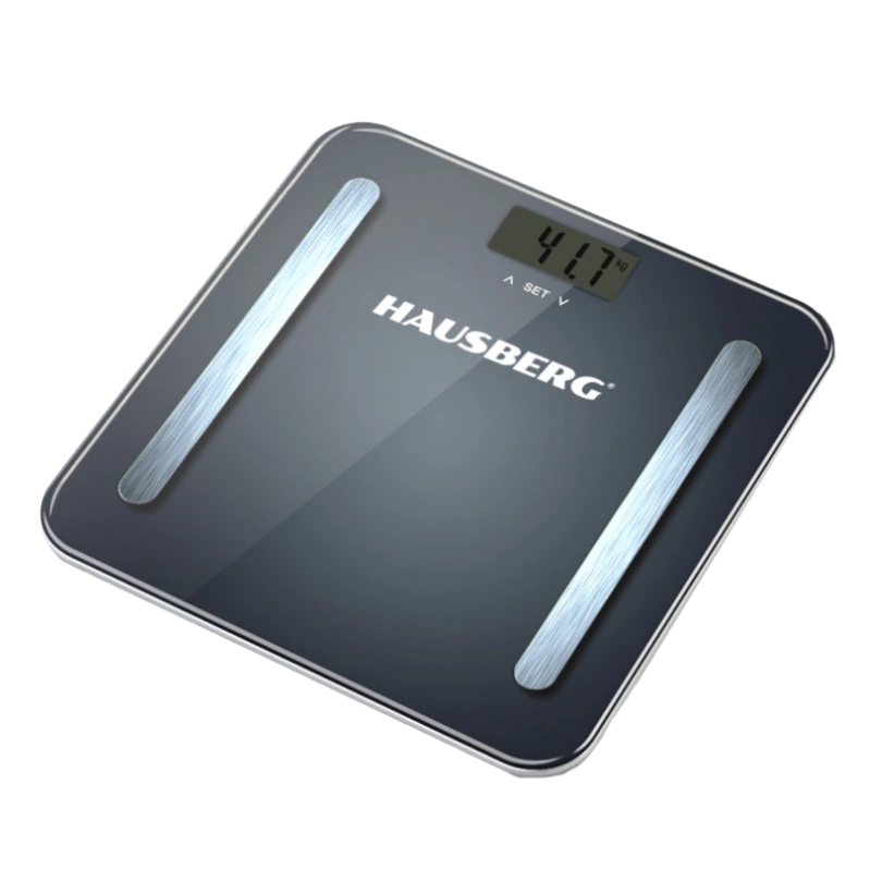 Hausberg HB‑6004NG Digitale Personenweegschaal – 180 kg Zwart