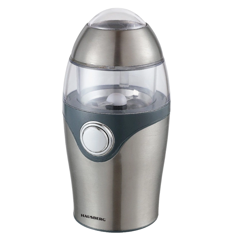Hausberg HB‑7569 Elektrische Koffiemolen 150W – 50 g, Inox/Zwart