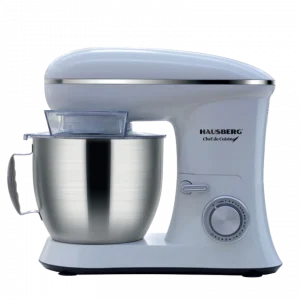 Hausberg HB‑7622AB Keukenmachine 6,5 L – 1600–1700W, Stalen Kom Wit