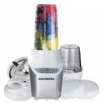 Hausberg HB‑7705AB Blender 1 L – Elektrische Blender 1000W Wit