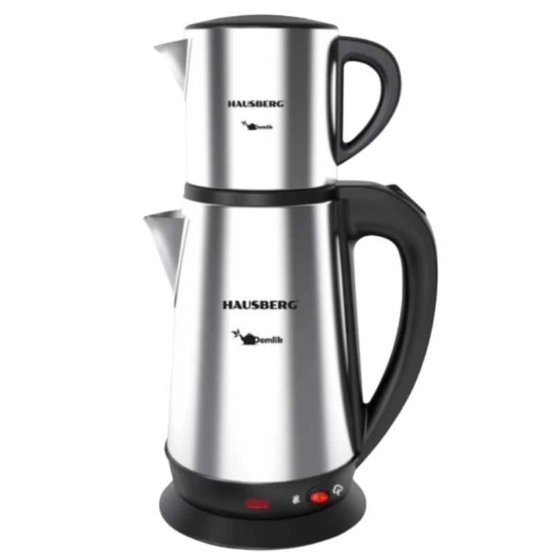 Hausberg HB‑3635IN Elektrisch Theezetapparaat 2 L + 0,8 L – 1500W Inox