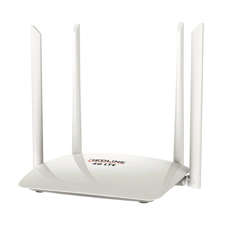 Redline LTE-20 4G LTE Router – Wi-Fi 300 Mbps – SIM-slot – Draadloze Internetrouter – 32 Gebruikers – 2.4 GHz – 4 x Antennes