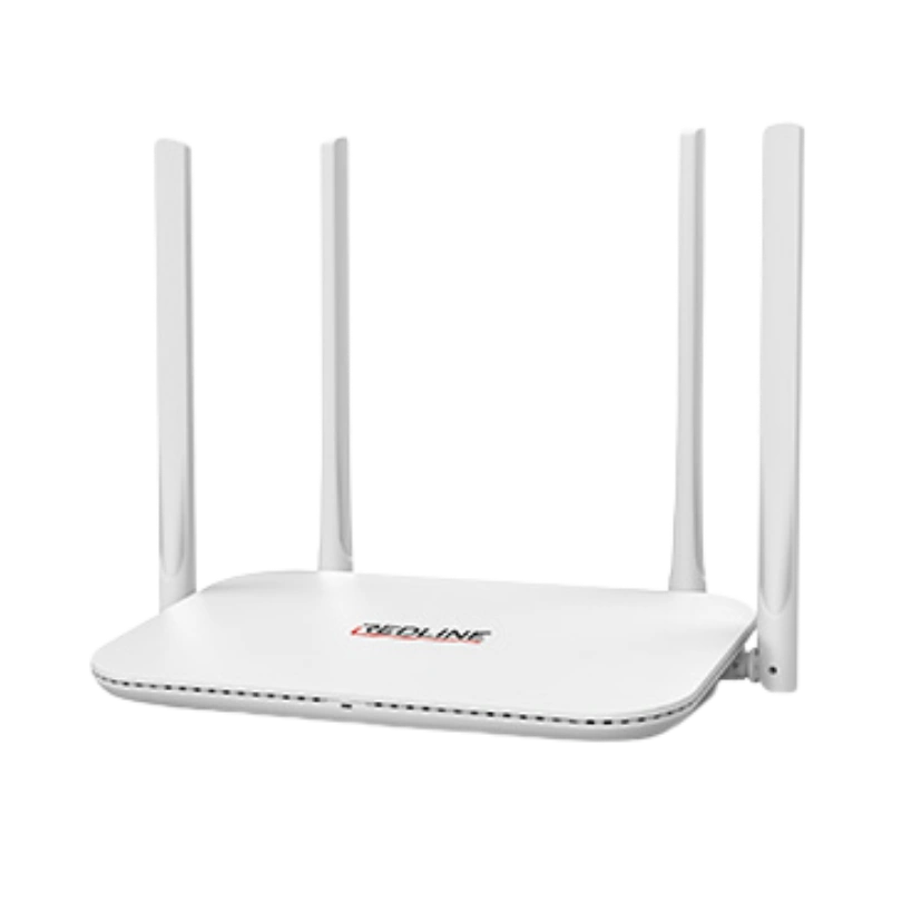Redline RL-WR5500H Dual Band Gigabit Router | AC1200 Wi-Fi 2.4 GHz/5 GHz | 4x Gigabit LAN + 1x WAN | 4 × 6 dBi Antennes