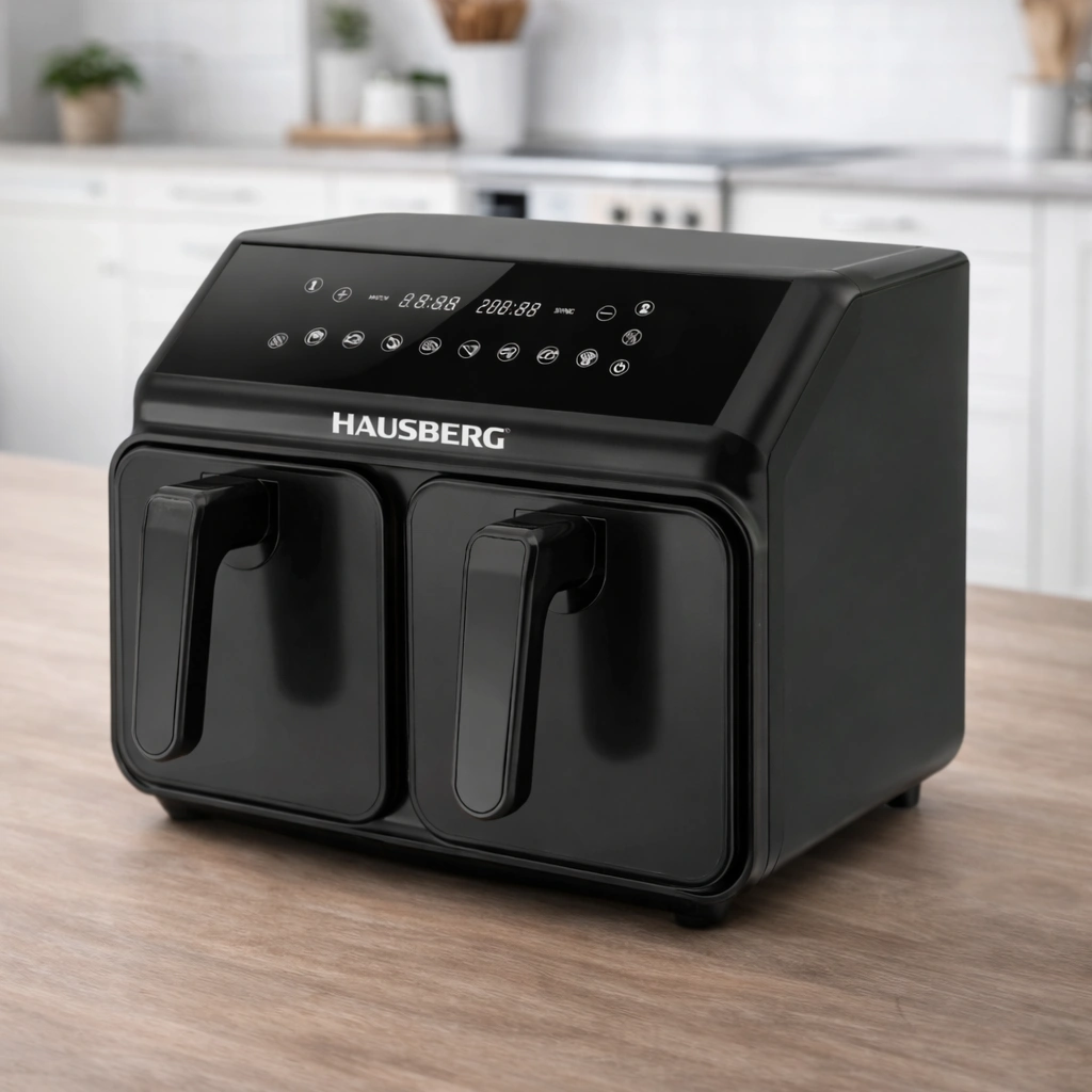 Hausberg HB‑2375 Airfryer met Dubbele Mand 8,4 L – 2200–2400W - Afbeelding 5