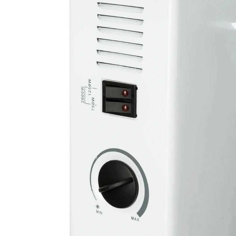 Hausberg HB‑8206 Elektrische Convectorkachel – 2000W Wit - Afbeelding 2