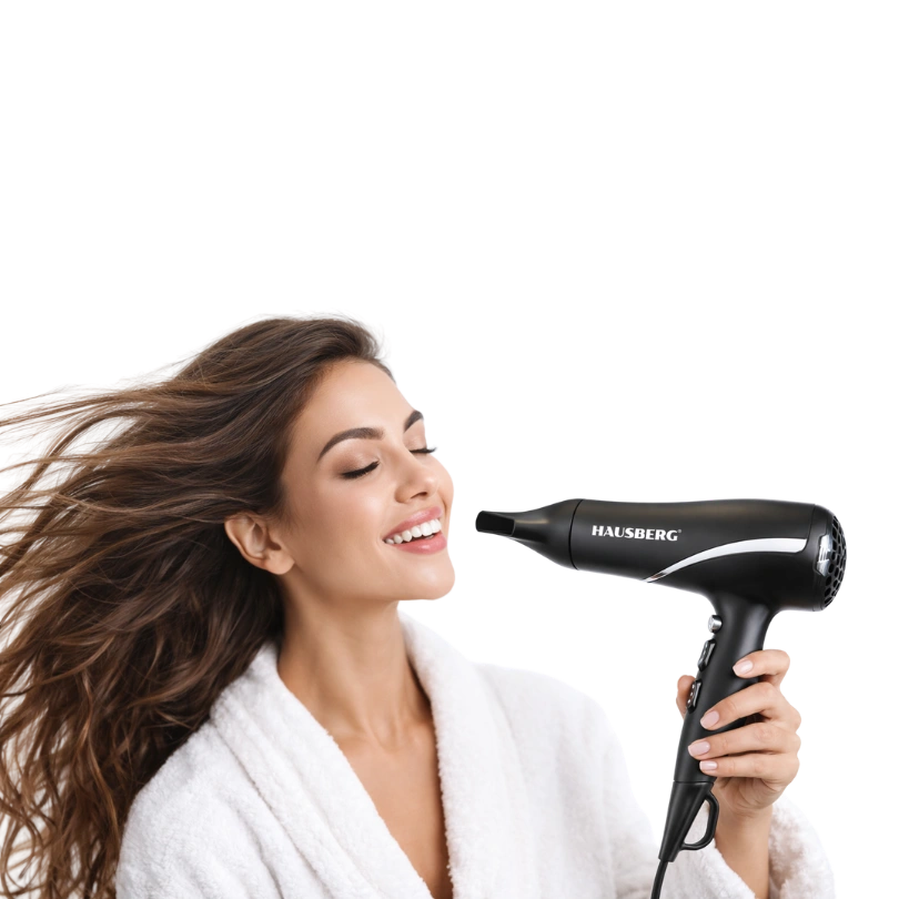 Hausberg HB-24NG Klassieke Haardroger 1800–2200W – Zwart – Krachtige Elektrische Föhn - Afbeelding 5