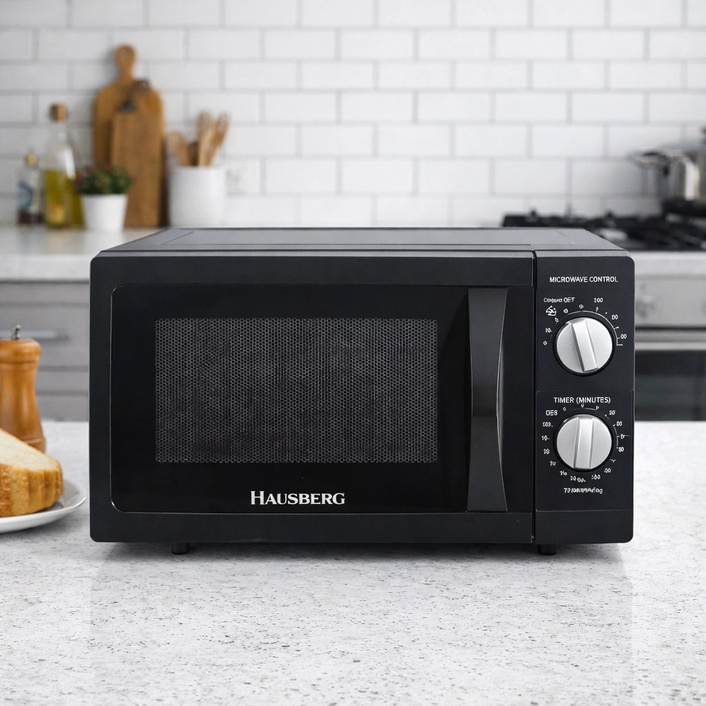 Hausberg HB‑8005NG Compacte Magnetron 20 L – 700W Zwart - Afbeelding 5