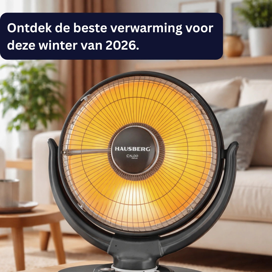 Hausberg HB‑8809NG Halogeen Radiatorkachel – 1000W, 2 Standen Zwart - Afbeelding 4