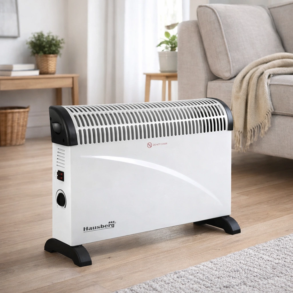 Hausberg HB‑8206 Elektrische Convectorkachel – 2000W Wit - Afbeelding 4