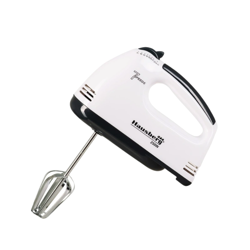 Hausberg HB‑4112NG Handmixer 7 Snelheden – 250W Wit