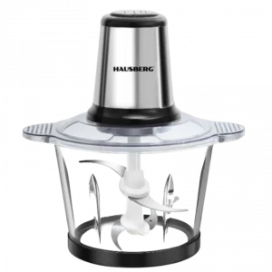 Hausberg HB‑4506IN Hakmolen / Foodprocessor 3 L – 400–450W, RVS/Glas iNOX