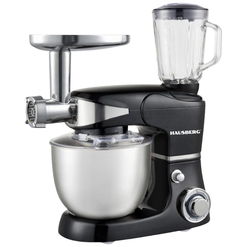 Hausberg HB‑7605NG Multifunctionele Keukenmachine – 1000W Wit