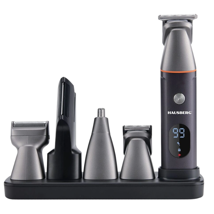 Hausberg HB‑77GR Professionele Scheermachine & Tondeuse Set – 5W Zilver