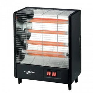 Hausberg HB‑8803NG Elektrische Kachel – 2000W, 4 Standen Zwart