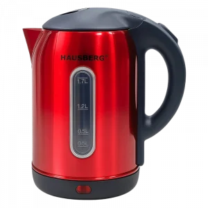 Hausberg HB-3621RS Waterkoker 1,8 L – 1800 W – Rood – Automatische uitschakeling – Droogkookbeveiliging