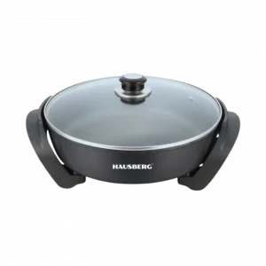 Hausberg HB-1303NG elektrische koekenpan, 30 cm, 1500–1800W, teflon, glazen deksel