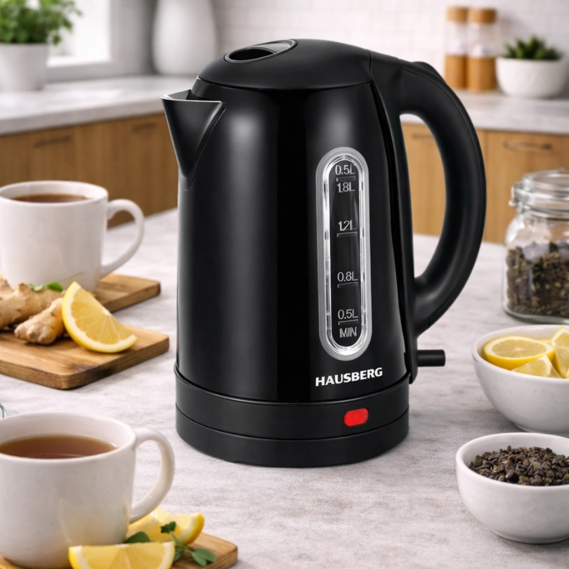 Hausberg HB‑3621NG Waterkoker Zwart 1,8 L – 1800W - Afbeelding 3