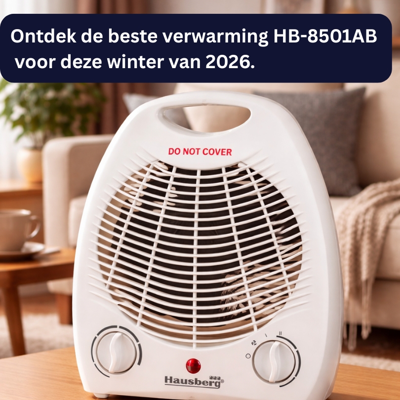 Hausberg HB‑8501AB Luchtverwarmer – 2000W Wit - Afbeelding 6