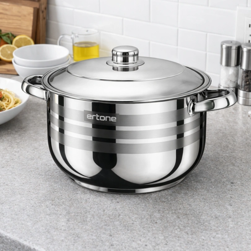 Ertone ERT‑MN 532 Pan 22 cm – Roestvrijstalen Koekenpan - Afbeelding 4