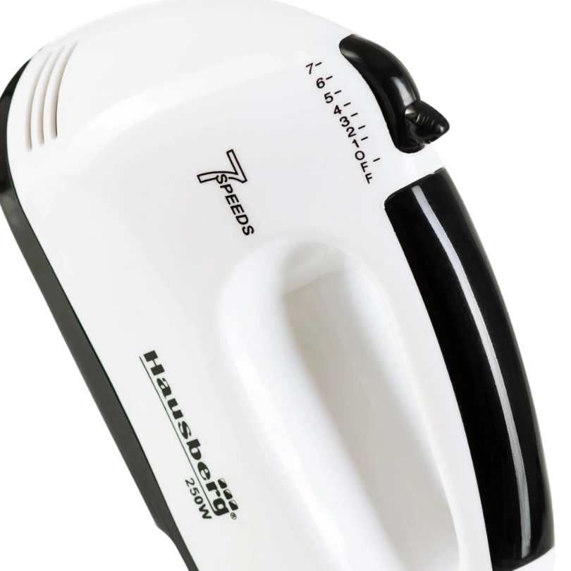 Hausberg HB‑4112NG Handmixer 7 Snelheden – 250W Wit - Afbeelding 2