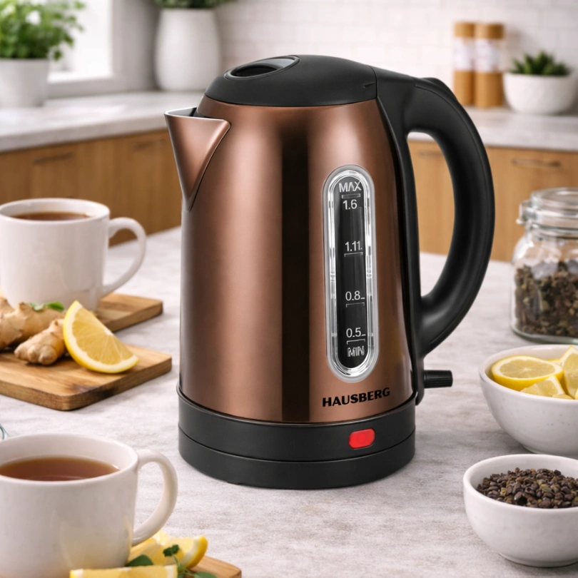 Hausberg HB-3621CU Waterkoker 1,8 L – 1800 W – Cuivre – Automatische uitschakeling – Droogkookbeveiliging - Afbeelding 2