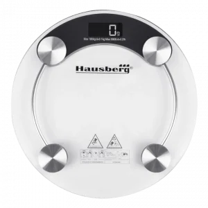 Hausberg HB‑6000NG LCD Personenweegschaal – 180 kg Zwart
