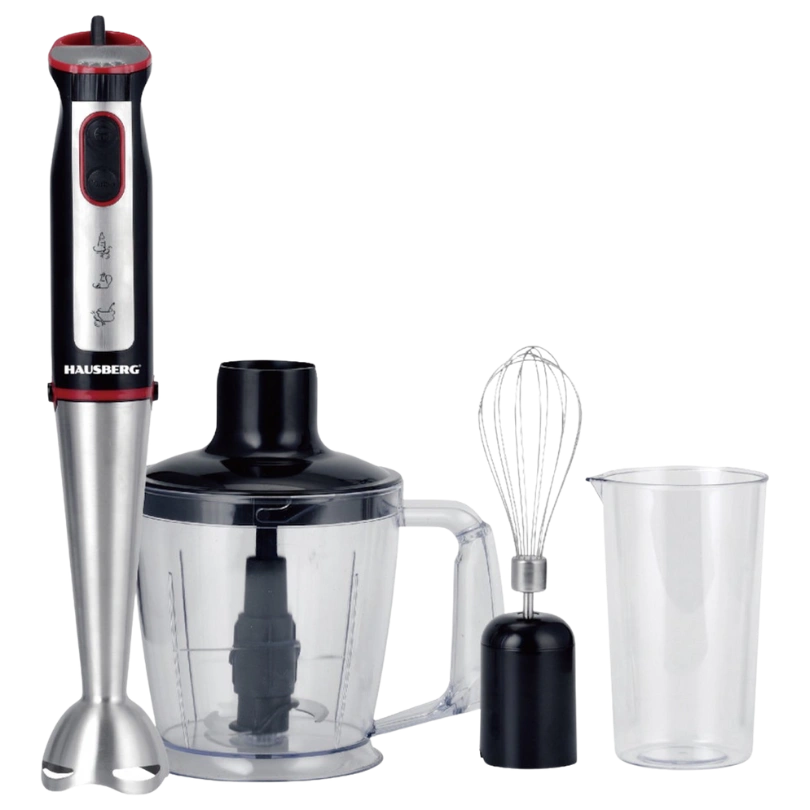 Hausberg HB‑7700NG Staafmixer Set – 1000W Zwart