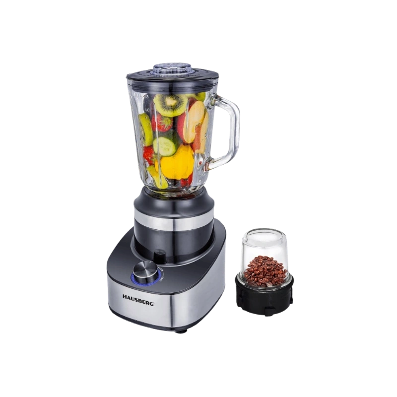 Hausberg HB‑7765 Blender 1,5 L – Elektrische Blender 400–500W Glas Zwart