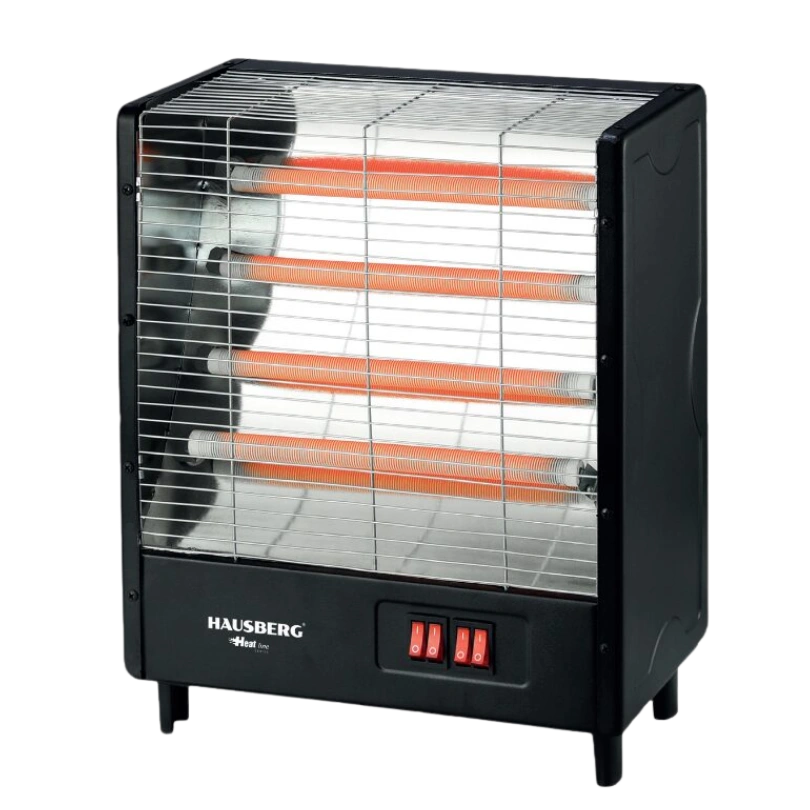 Hausberg HB‑8803NG Elektrische Kachel – 2000W, 4 Standen Zwart