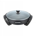 Hausberg HB-1303NG elektrische koekenpan, 30 cm, 1500–1800W, teflon, glazen deksel